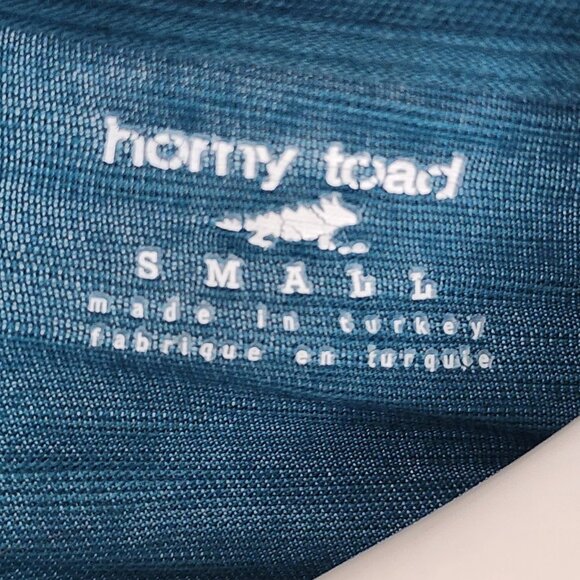 Horny Toad Top Womens Size S Small Solid Teal Blue Long Sleeve Organic Cotton - Picture 5 of 6